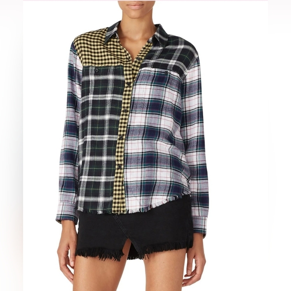 Rails $150 Brando Top in Mixed Brooklyn Plaid Size Xs - Picture 11 of 15